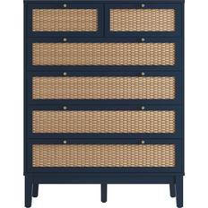 Rattan Furniture LPD Bordeaux Blue/Brown Chest of Drawer 85x85cm