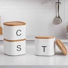 Shein Tea Coffee Sugar Canister Set Of 3 Food Container