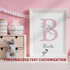 Pink Posters Shein Personalized Name Customization Hanging Picture Posters Poster