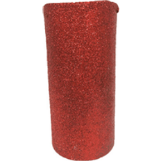 LED Candles Glitter Christmas Pillar Red LED Candle