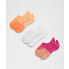 Fitness & Gymträning - Orange Strumpor Lululemon Power Stride No-Show Socken Active Grip 3er-Pack - Rock Melon/White/Raspberry Coulis