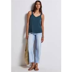 Street One Silk-Look Top Mit Knoten