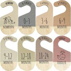 Wall Storage Kid's Room Shein 8pcs Wooden Baby Closet Dividers Set