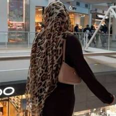 Breathable Scarfs Shein Women Bohemian Leopard Print Veil - Hijab