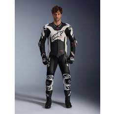 Motorradanzüge Alpinestars GP Plus V4 Sprint Lederkombi 1tlg - Schwarz/Weiß/Neon-Rot