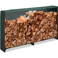 Caminetti Relaxdays Scaffale Porta Legna Ardere Ferro 110x200x29 cm