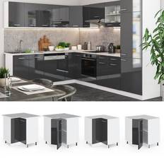 Meubles de Cuisine Vicco Meuble Dangle R-Line Haute Brillance Sans Plan - Gris