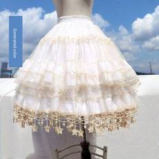 Underskirts Shein Gold Metallic Star Net Petticoat 60cm - Mid-Length