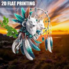 Acrylic Wall Decor Shein Wolf Dream Catcher Acrylic Window Ornament Wall Decor