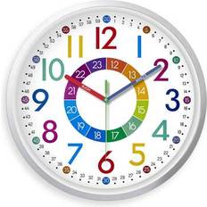 Shein Creative Color Alphanumeric Pattern Analog Wall Clock