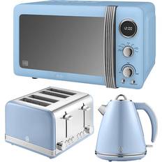 Swan Blue Kettles Swan Retro Blue 1.5L Kettle 4 Slice Toaster Set