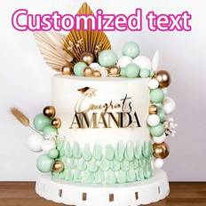 Cake Decorations Shein Graduation Personalized Acrylic Topper Cake Decoration