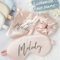 Sleep Masks Shein 3PCS Custom Name Eye Mask With Scrunchie