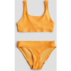 Orange Badkläder H&M Räfflad Bikini - Flicka