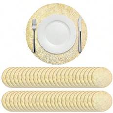 Shein Disposable Placemats Set 13 Inch Place Mat Gold