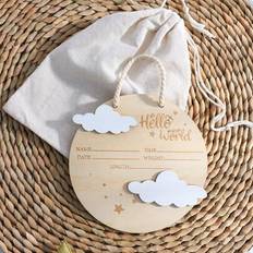 Shein Newborn Baby Boy Birth Announcement Plaque