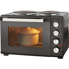 Quest 26 Litre Twin Hob Convection Oven Svart