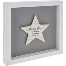 White Wall Decor Kid's Room Joe Davies Heartfelt Art Baby Boy Twinkle Little Star Wall Plaque