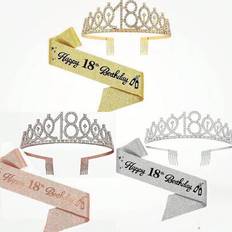Birthdays Sashes Shein 2pcs 18th Birthday Sash Ribbon Set