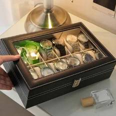 Watch Boxes on sale Shein Leather Watch Storage Box Display Case