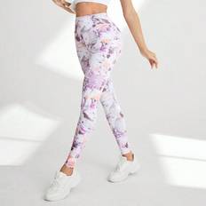 Tie Dye - Women Leggings Shein Full Printed Side Pocket Sports Leggings With Phone Pouch
