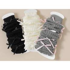 Multicoloured Arm & Leg Warmers Shein Girls Sweet Cute Butterfly Pattern Leg Warmers - All Season