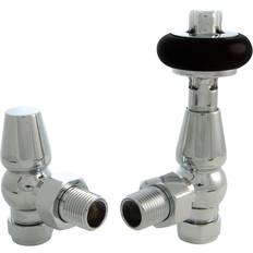 Radiator Thermostats WarmeHaus Chelsea Traditional Angled TRV Thermostatic Radiator Valves