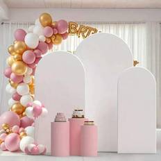 White Doorway Party Curtains Shein Elastic Stretch Arch Cover Double-Sided