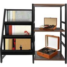 CD & Vinyl Storage Shein Record Player Stand With 3-Tier Vinyl
