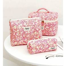 Women Cosmetic Bags Shein Women Large Capacity Floral Makeup Bag Portable - Medium