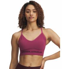 Dame - Yoga Undertøj Under Armour Vanish Seamless Low Sports Bra - Fuchsia Dusk Dark Maroon