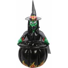 Squelettes Horror-Shop Halloween Hexe Mit Kessel Getränkekühler 90cm