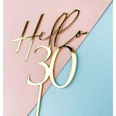 Cake Decorations Shein Acrylic Mirror Gold Hello 1pc 3pcs 5pcs Cake Decoration