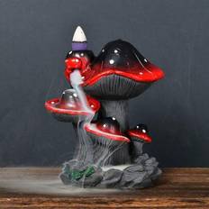 Incenses Shein Creative Mushroom House Backflow Incense Burner