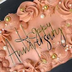 Baking Decorations Shein 3Pcs Happy Anniversary Topper Cake Decoration