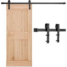 Skjutdörrsbeslag VEVOR 6.6ft Skjutdörrssats för Enkel Skjutdörr Svart