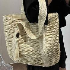 Polyester Fabric Tote Bags Shein Large Capacity Hand-Held Tote Bag Seaside Vacation