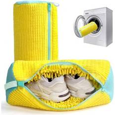 Shoe Bags Shein 2 Packs Washing Machine Shoe Bags For All Shoe Types - Yellow With Blue Zipper