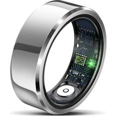 Silver Round 0.74 Inch Smart Ring