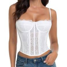 Shein Lace Bustier Corset Top With Buckle
