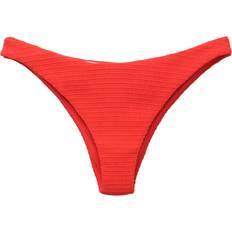 Pull&Bear Textured Bikini Bottoms - Red