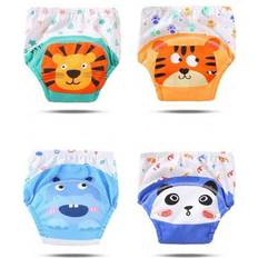 Cloth Diapers on sale Shein 4pcs Potty Training Animal Print Cloth Diapers