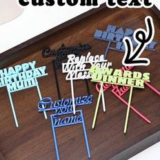 Baking Decorations Shein Customizable 3D Printed Birthday Topper Cake Decoration