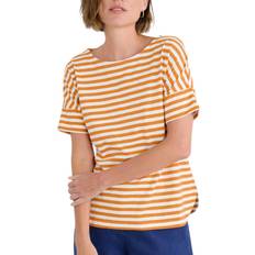 Boat Neck T-shirts Seasalt Cornwall View T-Shirt GOTS-Certified Organic Cotton - Chalk