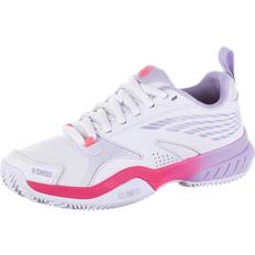 Dame - Lilla Ketchersportsko K Swiss Tennis Shoes Speedex Clay - White/Orchid Petal
