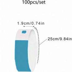 Multicoloured Wristbands Shein Waterproof Paper Wristbands Set - Colorful