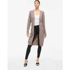Vila Viril Long Strikket Cardigan - Chamois