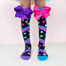 Polka Dots Underwear Shein Three Dimensional Colorful Bow Over-The-Knee Socks