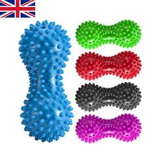 Fitness Peanut Spiky Massage Ball Roller Blue