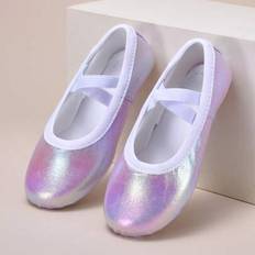 Pink Indoor Sport Shoes Children's Shoes Shein Indoor Training Dance Performance Shoes - Glossy